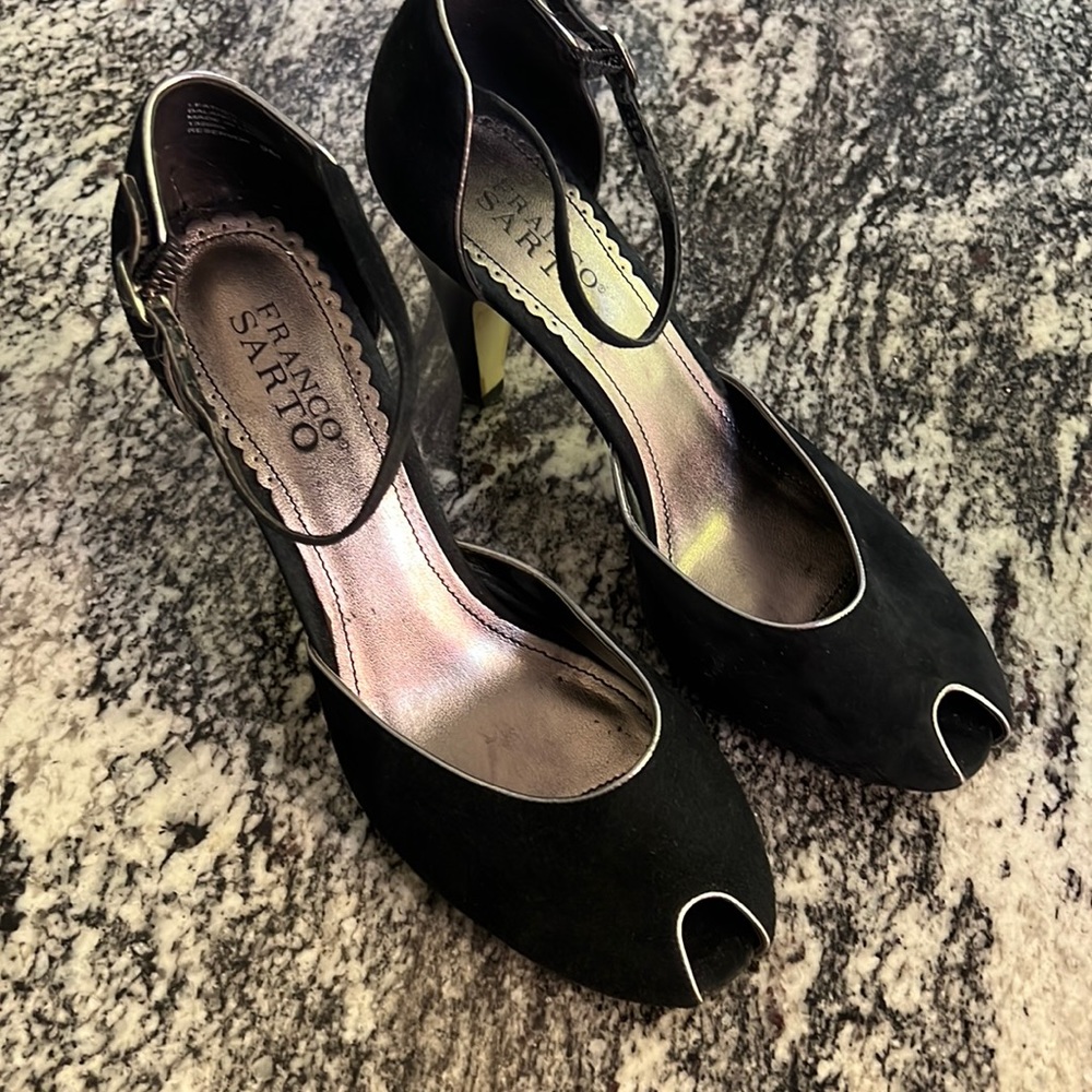 Franco Sarto Black Suede 9M